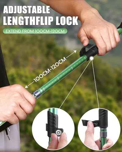 Hiking Poles 7075 Aluminum Tri (2 Count)