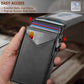 Men Airtag Leather Wallet Metal Case Money Clip