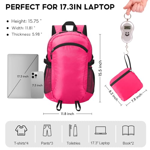 Small Hiking Backpack 15L Travel Lightweight Hiking Packable Daypack Water