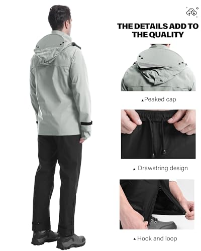Rain Suit Waterproof Breathable Lightweight 2