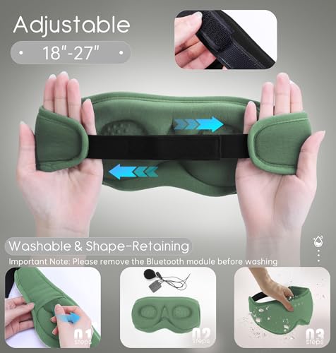 Sleep Mask with Headphones Bluetooth 5.4