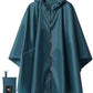 Adult Rain Poncho Waterproof Hooded Zipper Raincoat with Pockets