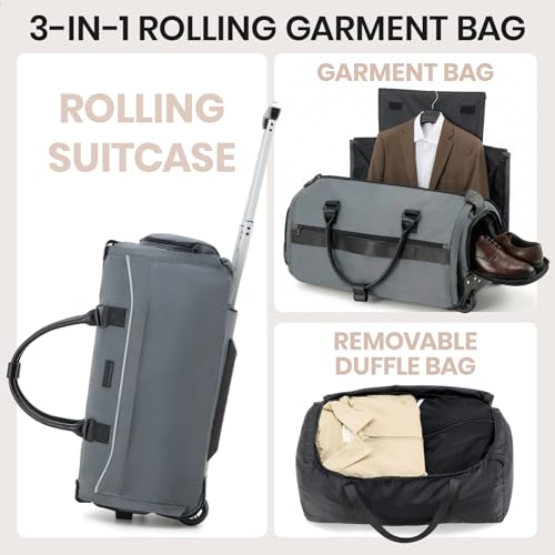 Carry On Rolling Garment Bag with Wheels