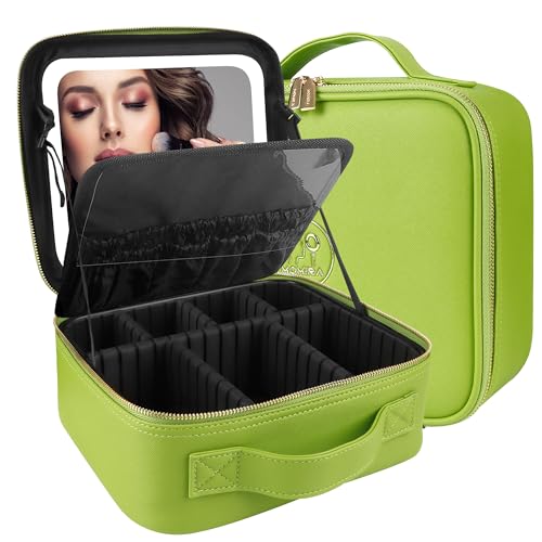 Travel Makeup Bag Cosmetic Bag Makeup Organizer Bag with Lighted Mirror