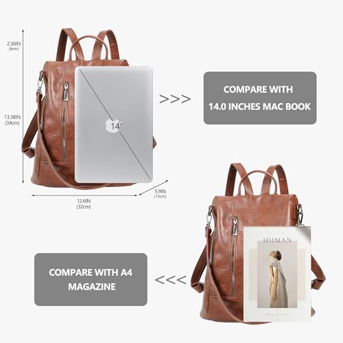 Women Backpack Purse PU Leather Anti
