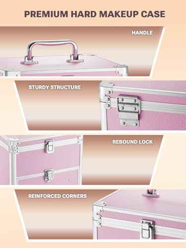 Makeup Box with Detachable Magnetic LED Mirror