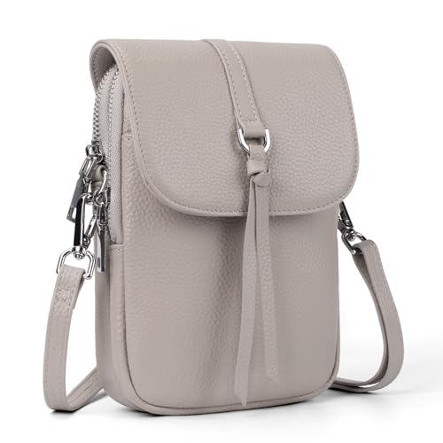Genuine Leather Small Crossbody Bags for Women Cell Phone Purse