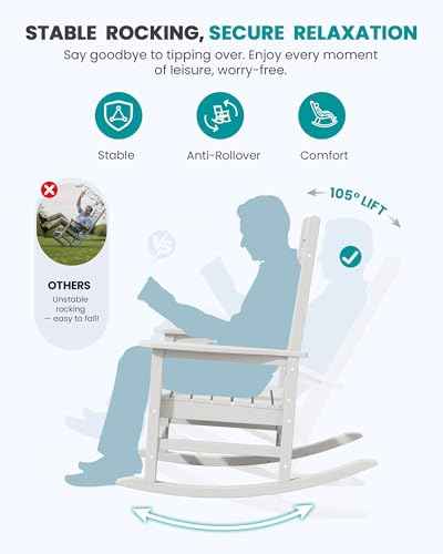 HDPE Oversized Rocking Chair Outdoor