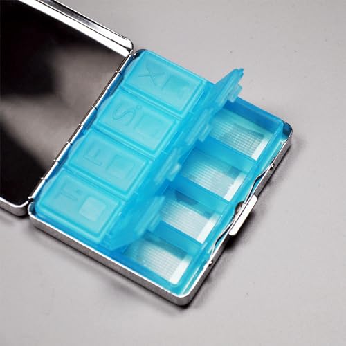 Cute and Stylish Metal Pill Box (8 Count)