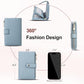 Womens Wallet RFID Blocking Vegan Leather Trifold Clutch Credit Card Holder Ladies Travel Wallet Purse with Passport