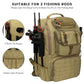 Fishing Backpack with Rod Holders 4 Tackle Boxes