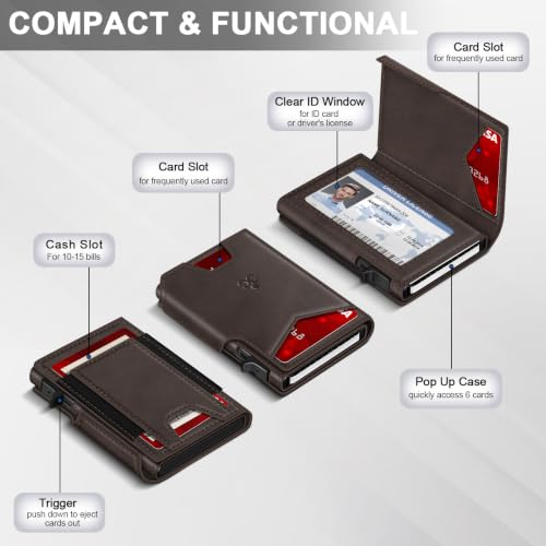 Wallet for Men Wallet with Slim Pop Up Card Holder 9
