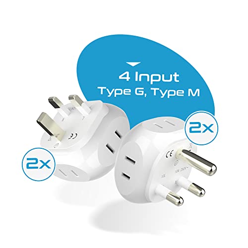 South Africa Travel Plug Adapter Set (4 Count)