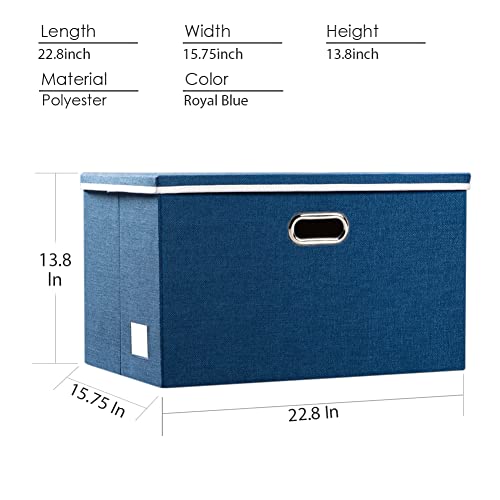 Extra Large Collapsible Storage Bins with Lids [3 (3 Count)
