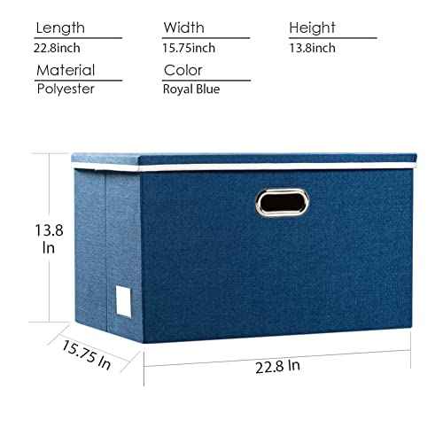 Extra Large Collapsible Storage Bins with Lids [5 (5 Count)