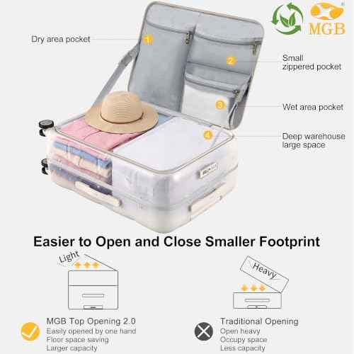 26 Inch Large Checked Luggage Hard Shell Suitcase Top Opening