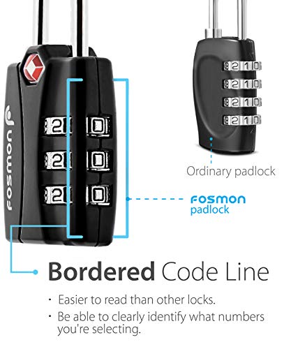 TSA Approved Luggage Locks (3 Count)