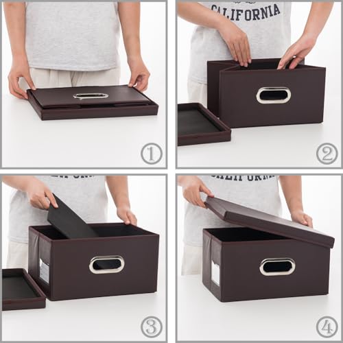 Collapsible Storage Box with Lid [3 (3 Count)