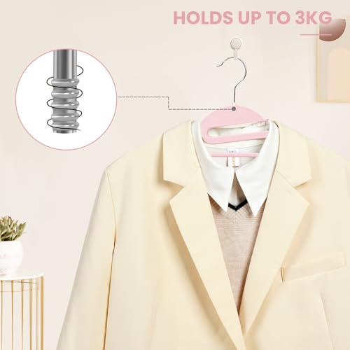 Heavy Duty Plastic Hangers 50 Pack with Non (53 Count)