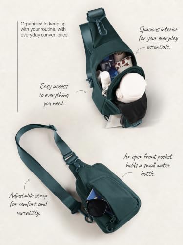 Sling Bag with Adjustable Straps Crossbody Chest Bag Lightweight Small Backpack for Casual Outdoor Traveling Hiking