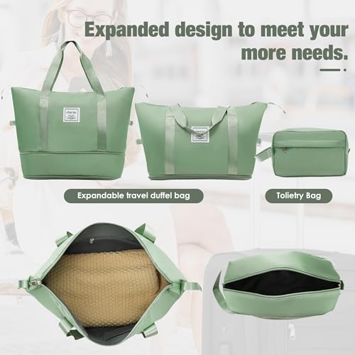 Softside Luggage Set Lightweight 3 Piece Suitcase with Duffel Bag (3 Count)