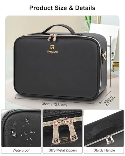 Makeup Train Case With LED Mirror