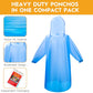 6 & 20 & 50 Pack Disposable Rain Ponchos for Adults