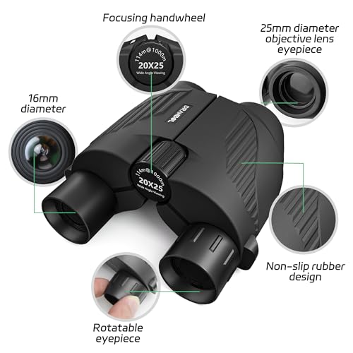 20X25 Small Binoculars for Adults and Kids