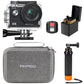 EK7000 4K30fps 20MP Action Camera EIS Ultra HD 131FT Waterproof Underwater Camera with Waterproof Floating Hand Grip Bundle and Carrying Case Helmet Accessories Kit Bundle