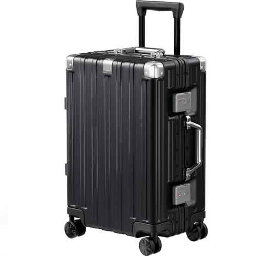 Zipperless Carry On Luggage with Wheels 20 inch Hardshell Suitcase