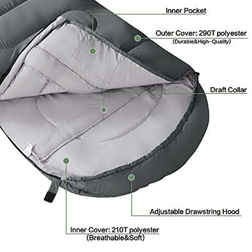 3 4 Season Sleeping Bag for Adults & Kids