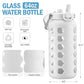 64oz Glass Water Bottle with Straw and Lid