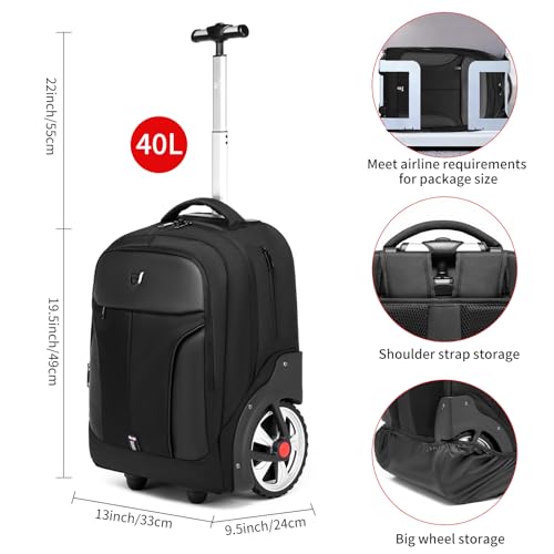 18Inch Rolling Backpack