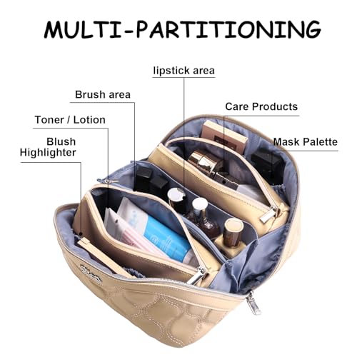 Travel Makeup Bag Cosmetic Bags for Women (3 Count)