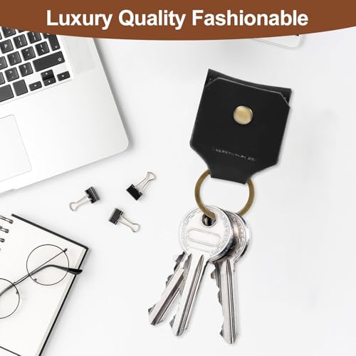 Genuine Leather SD Card Holder Keychain