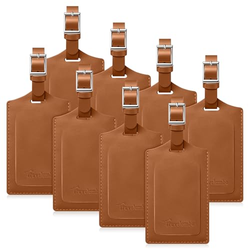 8 Pack Luggage Tags for Suitcases Airplane Travel Essentials (8 Count)