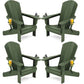 Outdoor Adirondack Chair Set of 4 with Cup Holders (4 Count)