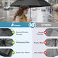 Windproof Travel Umbrellas for Rain and Sun (2 Count)