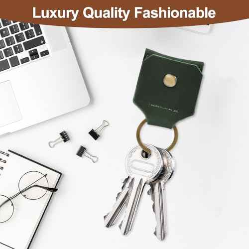 Genuine Leather SD Card Holder Keychain
