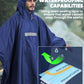 Hooded Rain Poncho for Adult Waterproof Lightweight Raincoat