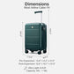 Carry On Luggage 22x14x9 Airline Approved Hardside 20 Inch Suitcase