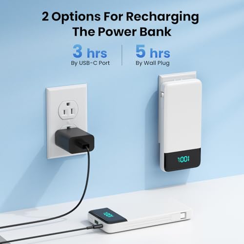 Portable Charger for iPhone with Built