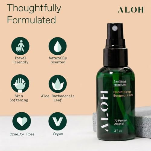 ALŌH Travel Size Hand Sanitizer Spray 3 (6 Fl Oz)