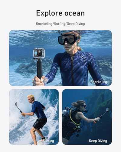 Waterproof Case Combo for Action 6 Underwater Housing Shell Cage + Floating Stick 60M