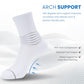 Crew Compression Socks for Women Men with Ankle Arch Support Plantar Fasciitis Relief 3 Pairs