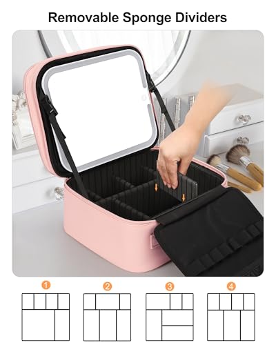 Makeup Bag with LED Mirror