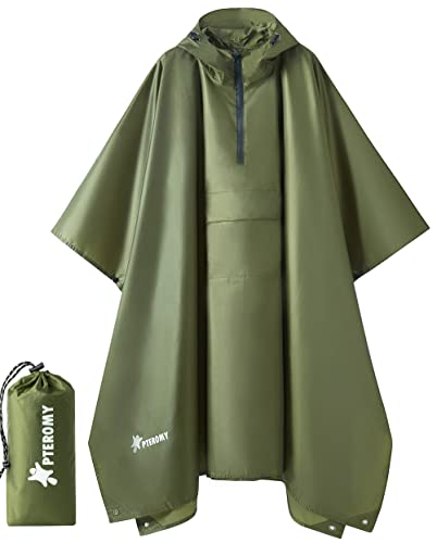 Hooded Rain Poncho for Adults
