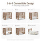 EvoNest 6-in-1 Convertible Baby Mini Crib with Wheels