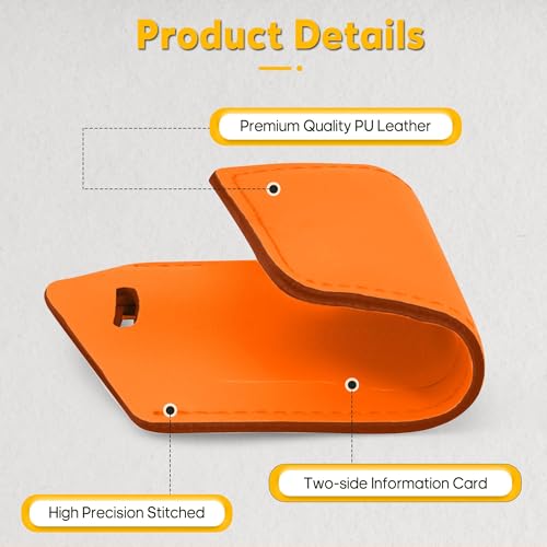 16 Pack Luggage Tags Faux Leather for Suitcases Travel Bag Labels with Protection Cover ID (16 Count)