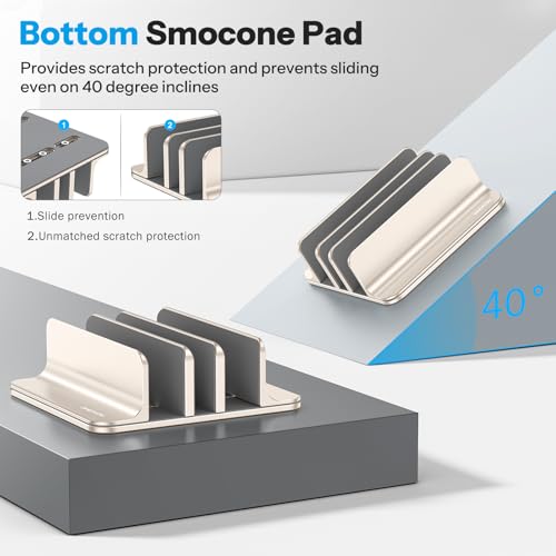 3 Slot Multiple Vertical Laptop Stand